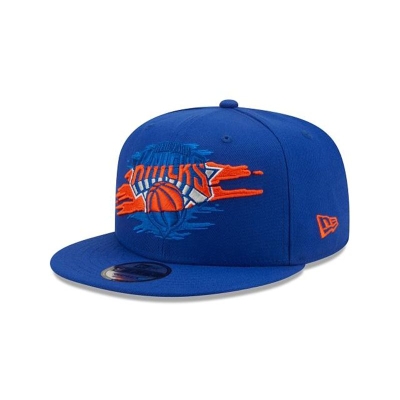 Blue New York Knicks Hat - New Era NBA Logo Tear 9FIFTY Snapback Caps USA7894316